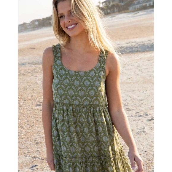 Natural Life Adele Cotton Midi Dress size M Boho Bohemian Sleeveless - Picture 3 of 10